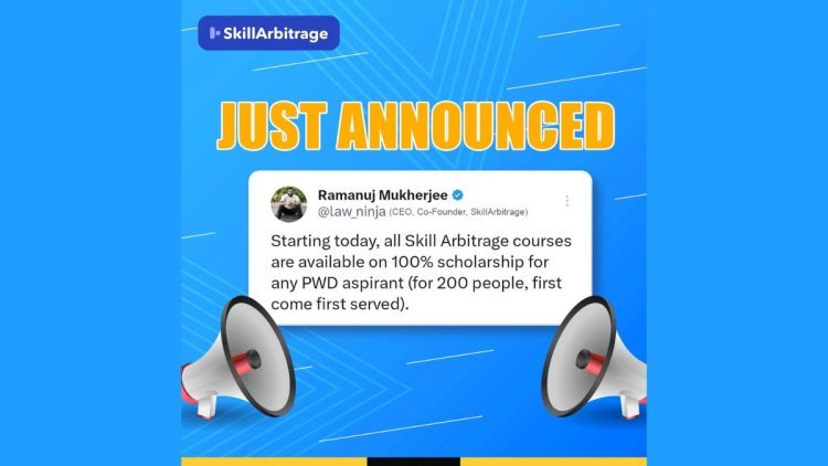 Empowering PWD Candidates: SkillArbitrage Offers Scholarships Worth INR 1 Crore!