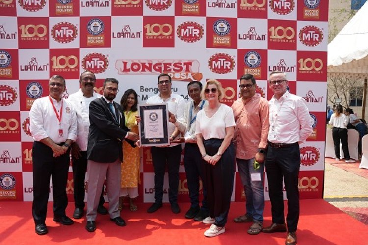 100 Years,123 Feet Dosa: MTR Celebrates 100 Years with a GUINNESS WORLD RECORDS&trade; Title for the Longest Dosa