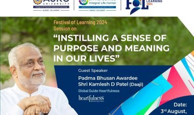 AURO University Welcomes Padma Bhushan Awardee Shri Kamlesh Patel 'Daaji' for Festival of Learning 2024