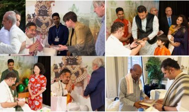 UK MPs Gather at Shri Pundrik Maharaj’s Bhagwat Katha at Sindlesham Court, Wokingham, UK