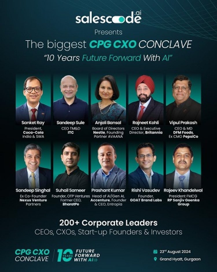 SalesCode.ai Announces the Launch of 'CPG CXO Conclave', Set to Bring 200+ Top CPG Industry Leaders Together