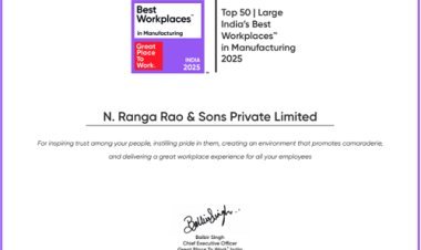 N. Ranga Rao & Sons Awarded India's Best Workplaces in Manufacturing for 2025