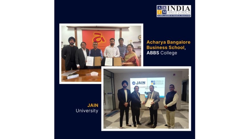 AAFM India Signs 2 Big MoUs in 2 Days with Jain University and Acharya Bangalore Business School