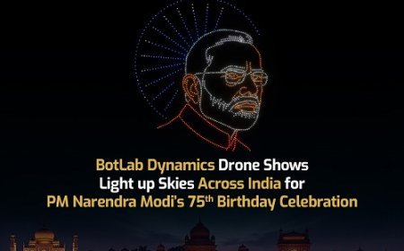 Drone Show Lights Up Skies Across India for PM Narendra Modi's 75th Birthday Celebration