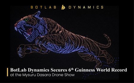 IIT Startup BotLab Dynamics makes Another Guinness World Record During Mysuru Dasara Drone Show