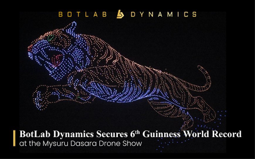 IIT Startup BotLab Dynamics makes Another Guinness World Record During Mysuru Dasara Drone Show
