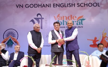 Surat Indoor Stadium Comes Alive as V N Godhani School Hosts Grand Annual Function