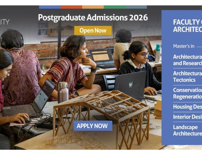 CEPT University Invites Applications for Postgraduate Programs in the Faculty of Architecture