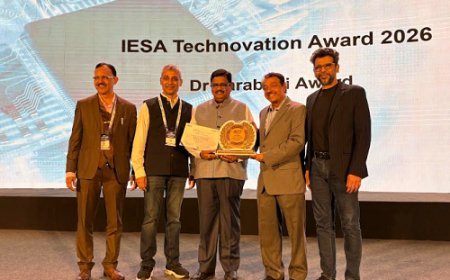 Three Decades of Impact: Mr B.V. Naidu Honoured with 'IESA Sarabhai Award' for Shaping India's ESDM Legacy