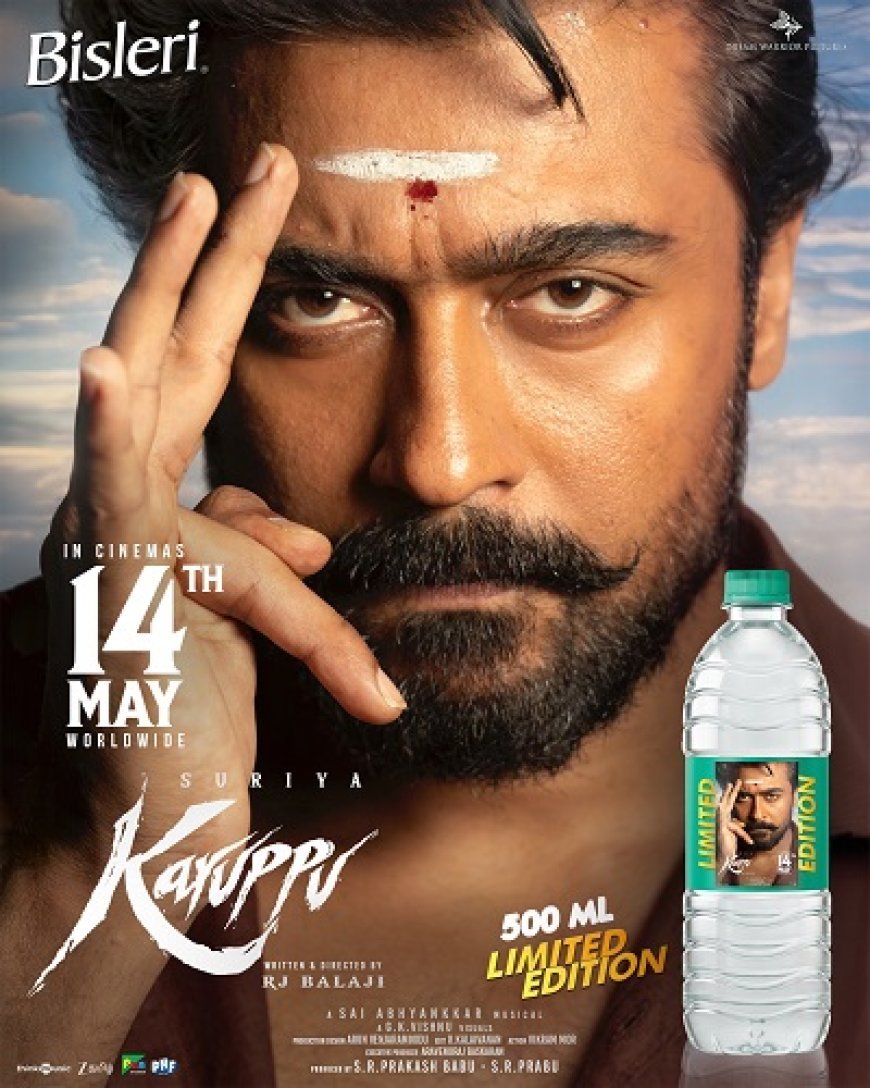 Bisleri Launches Limited-Edition Karuppu Packs Featuring Suriya