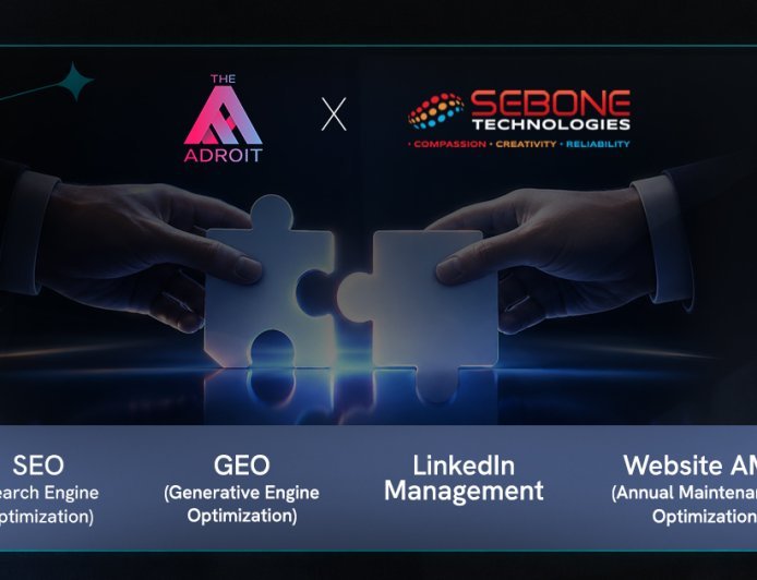 The Adroit Wins SEO, GEO, LinkedIn Management & Website AMC Mandate for Sebone Technologies
