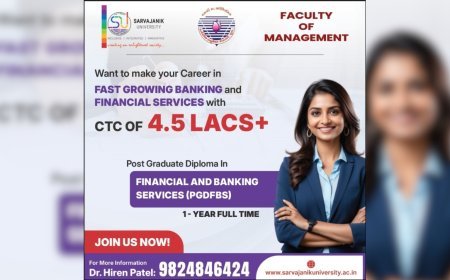 PGDFBS at Sarvajanik University: Preparing Future-Ready Professionals for India’s Expanding BFSI Sector