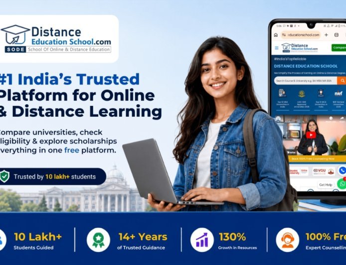 Distance Education School Supports 4 Lakh Plus Students in Securing Admission to Online and Distance Programs