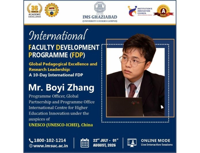 IMS Ghaziabad (University Courses Campus) to Host International Faculty Development Programme with UNESCO-ICHEI Expert