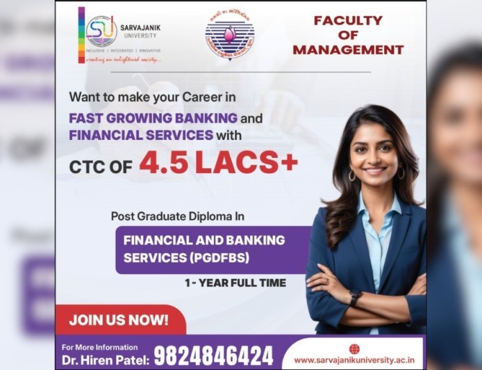 PGDFBS at Sarvajanik University: Preparing Future-Ready Professionals for India’s Expanding BFSI Sector
