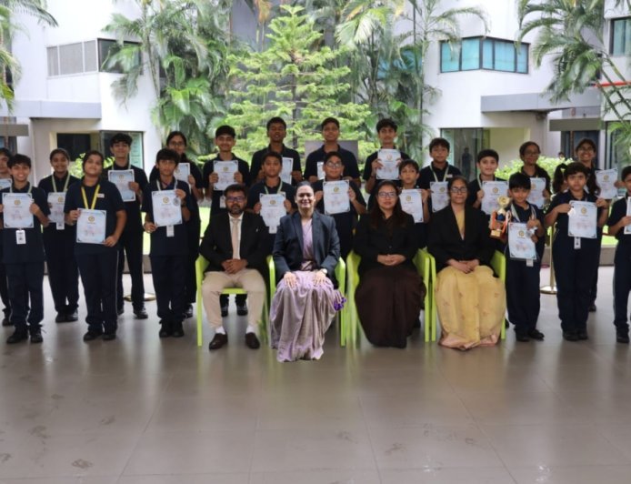 GD Goenka International School Surat students win multiple medals at Surat District Motivational Swimming Competition